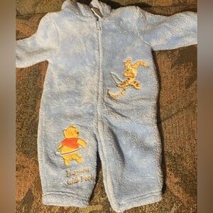Disney Baby Blue Fleece One Piece - 0-3 months